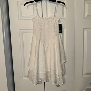 Wild Fable Crisp White Ruffle Dress